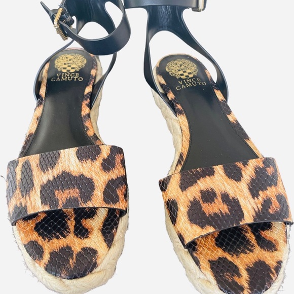 Vince Camuto Defina Leopard Print Espradrille Platform Sandals - Picture 4 of 9